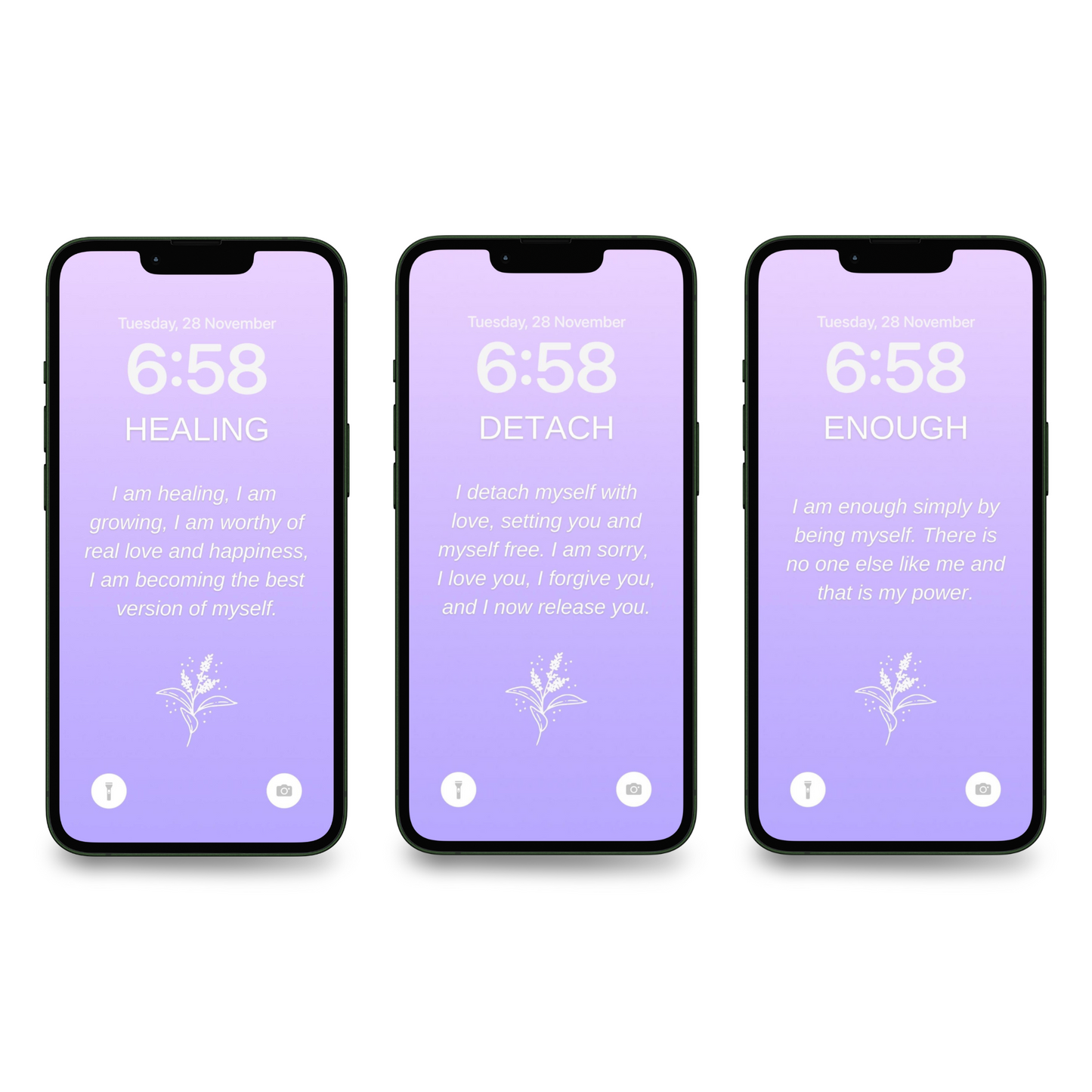 100 Affirmations Wallpapers For Your Phone - Lavender Edition