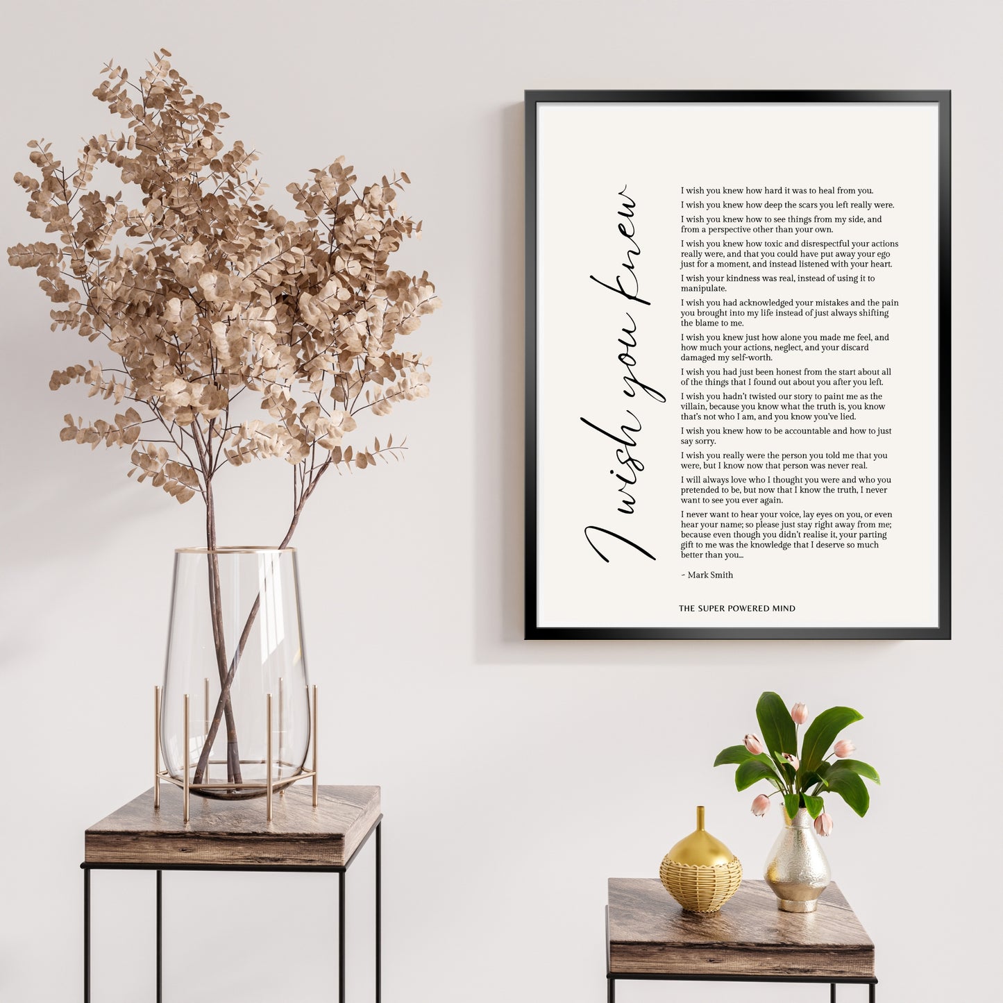 I Wish You Knew (Beige) Wall Art Print