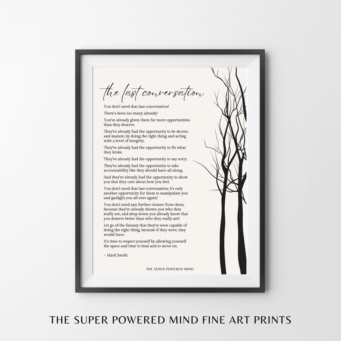 The Last Conversation (Beige) Wall Art Print
