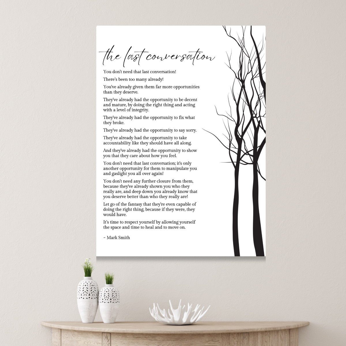 The Last Conversation Canvas Wall Art Print