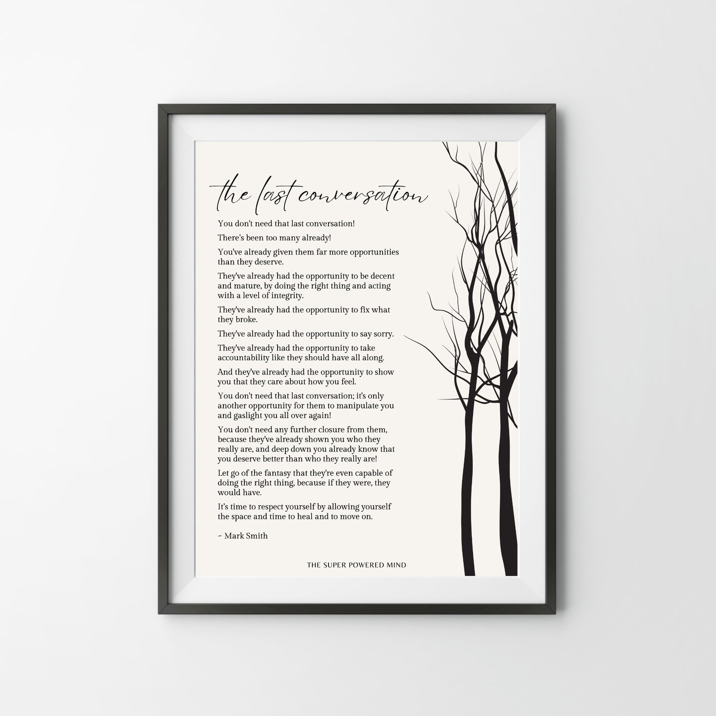 The Last Conversation (Beige) Wall Art Print