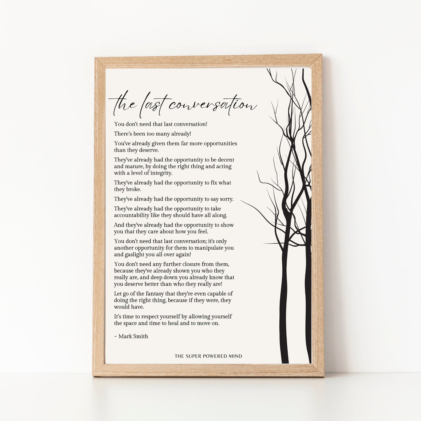 The Last Conversation (Beige) Wall Art Print
