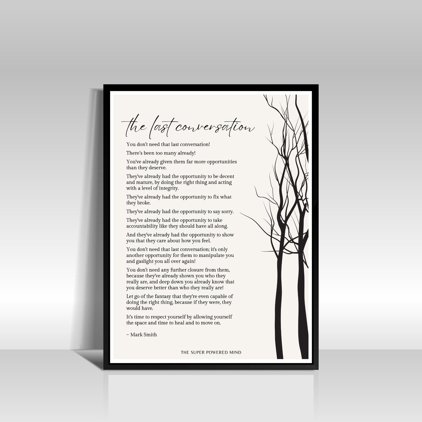 The Last Conversation (Beige) Wall Art Print