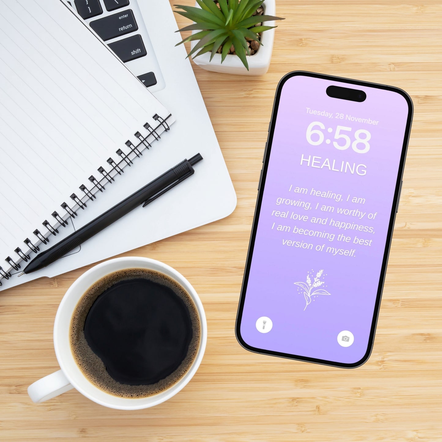 100 Affirmations Wallpapers For Your Phone - Lavender Edition