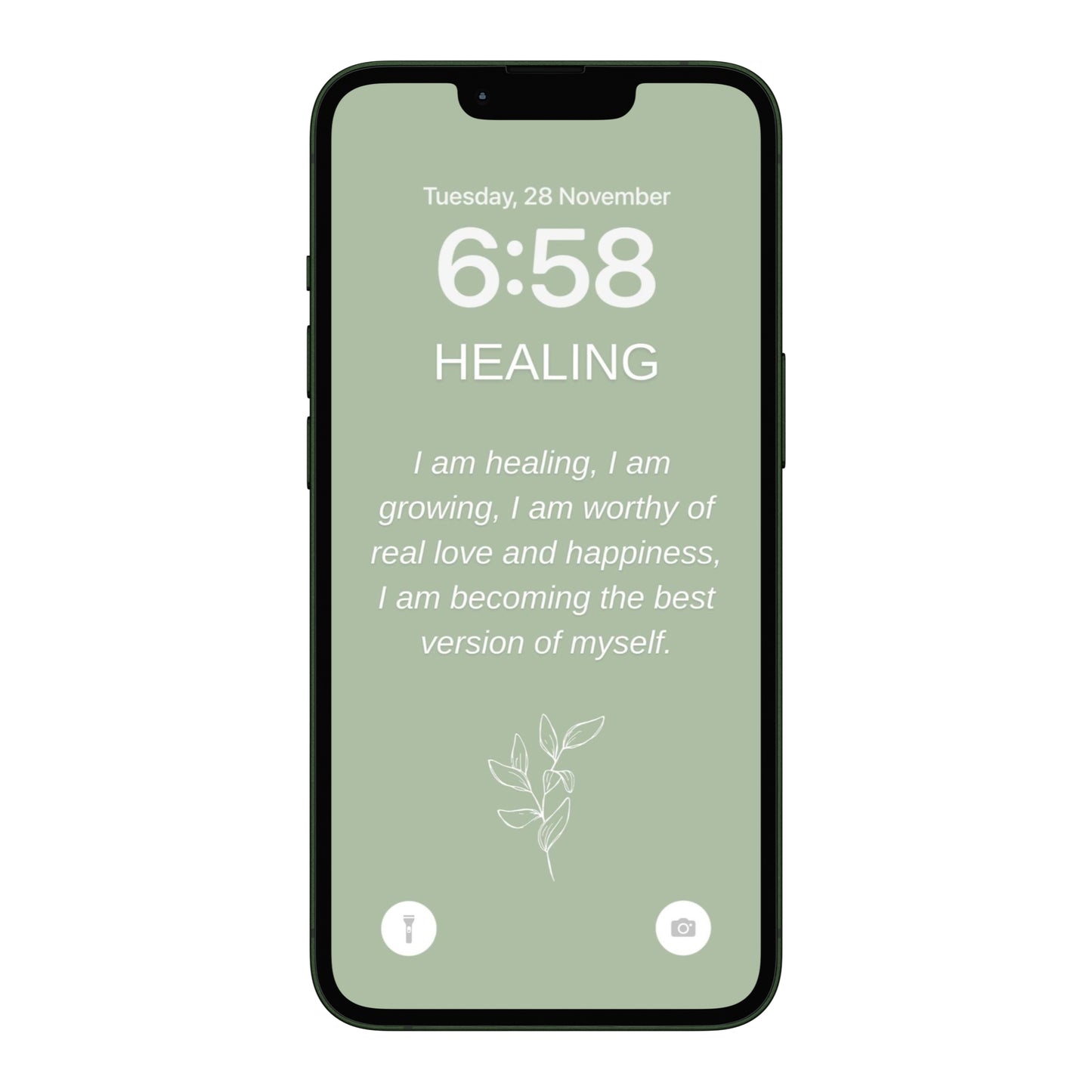 100 Affirmations Wallpapers For Your Phone - Sage Green Edition