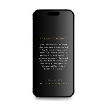 100 Affirmations Phone Wallpapers Black (Digital Download)