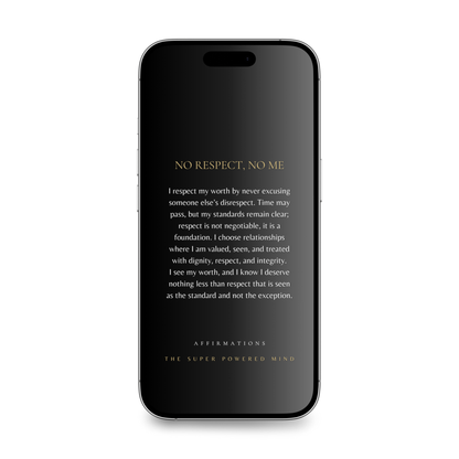 100 Affirmations Phone Wallpapers Black (Digital Download)