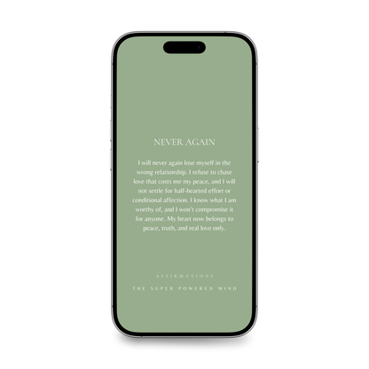100 Affirmations Phone Wallpapers Sage Green (Digital Download)
