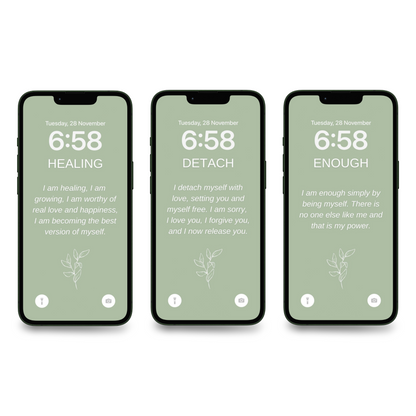 100 Affirmations Wallpapers For Your Phone - Sage Green Edition