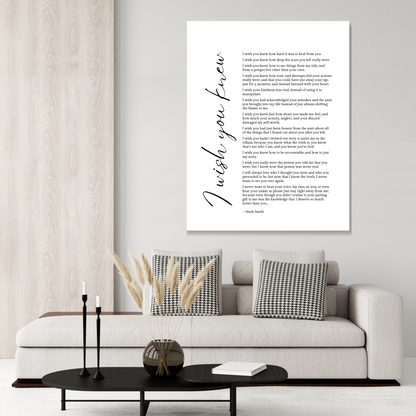 I Wish You Knew Canvas Wall Art Print
