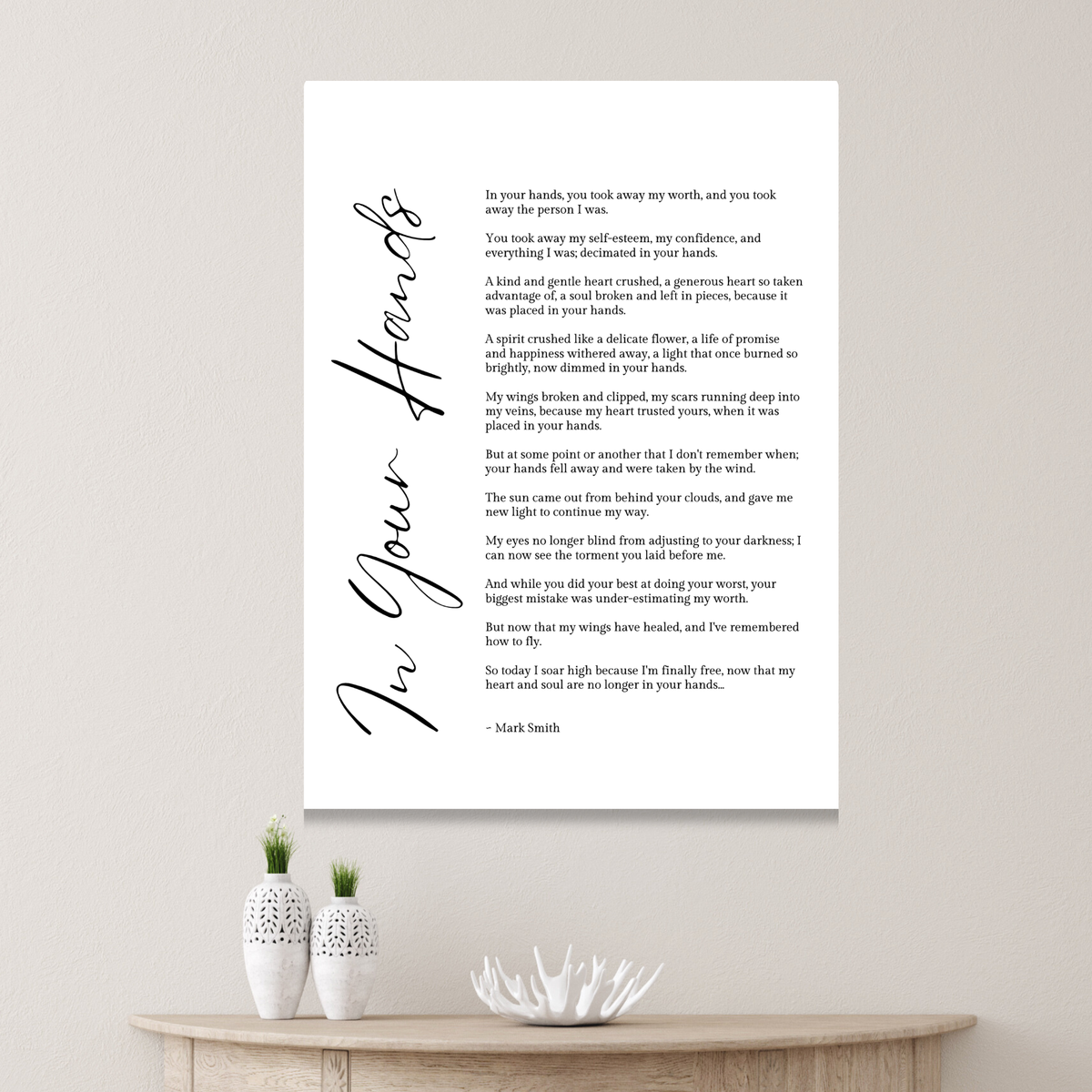 In Your Hands Canvas Wall Art Print