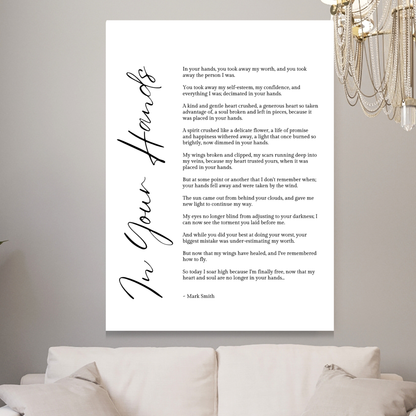 In Your Hands Canvas Wall Art Print