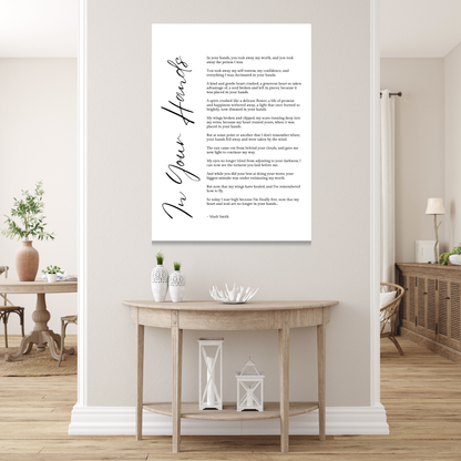 In Your Hands Canvas Wall Art Print
