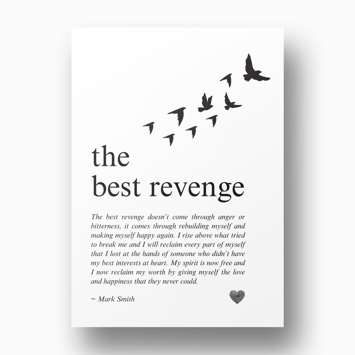 The Best Revenge Affirmation Canvas Wall Art Print