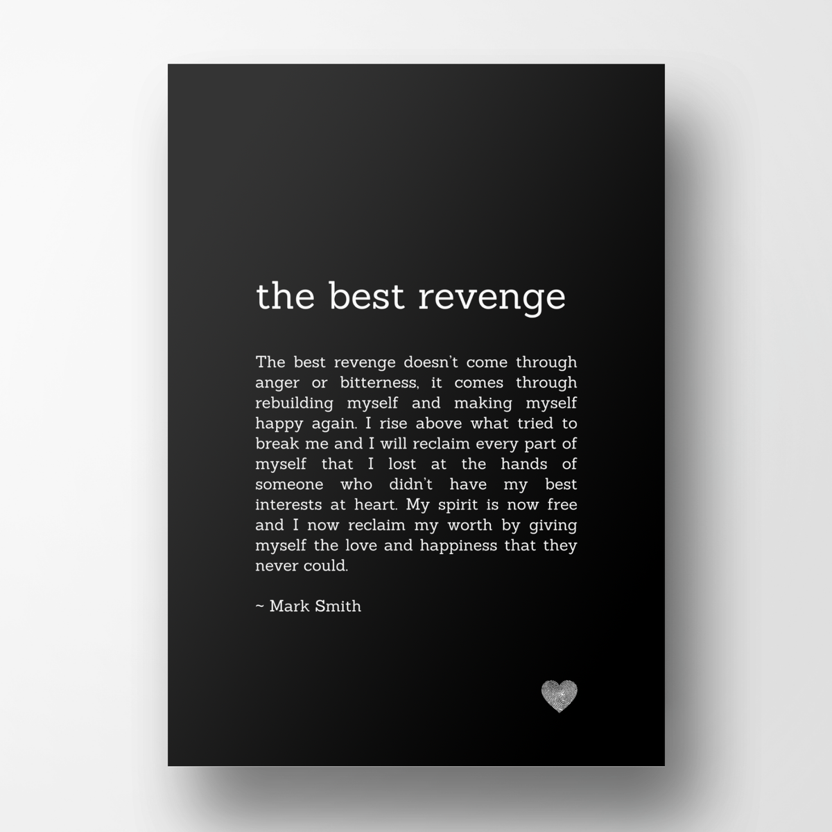 The Best Revenge Affirmation Canvas Wall Art Print
