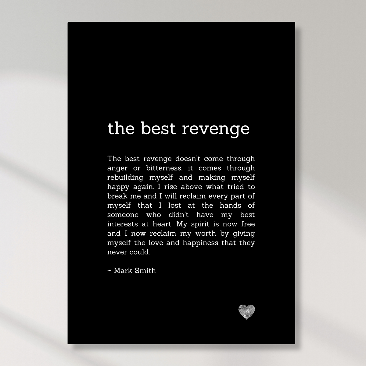 The Best Revenge Affirmation Canvas Wall Art Print