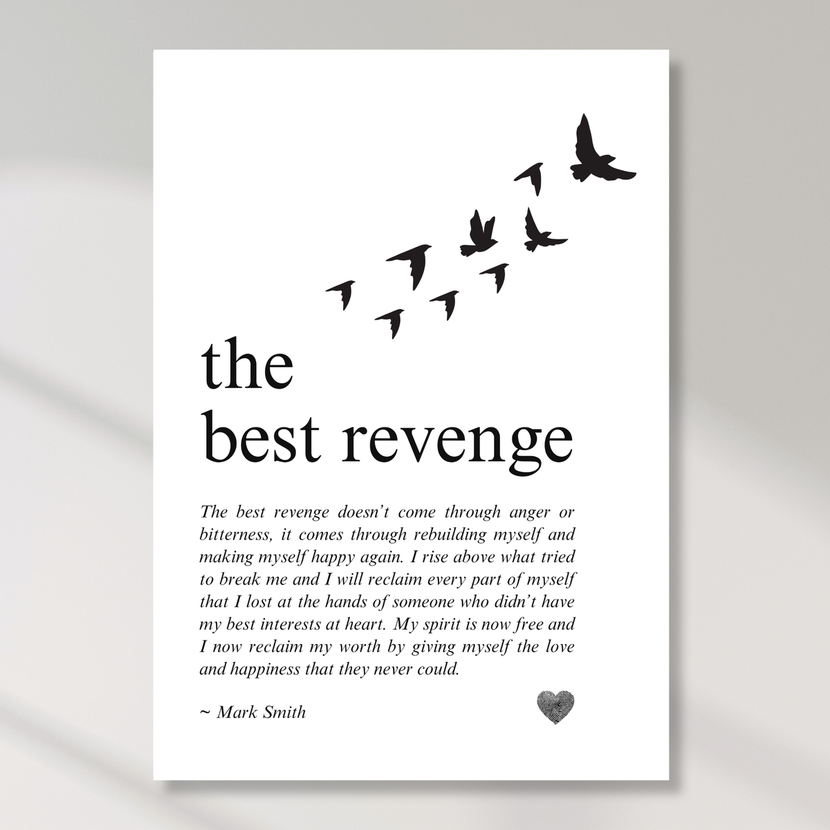 The Best Revenge Affirmation Canvas Wall Art Print