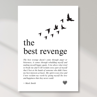 The Best Revenge Affirmation Canvas Wall Art Print