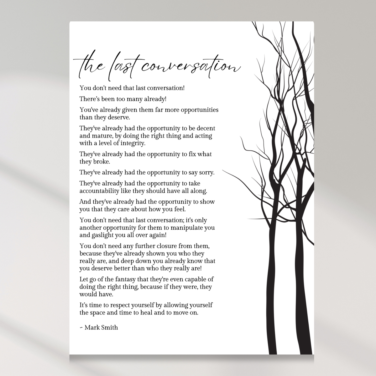 The Last Conversation Canvas Wall Art Print