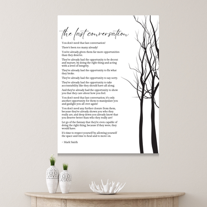 The Last Conversation Canvas Wall Art Print