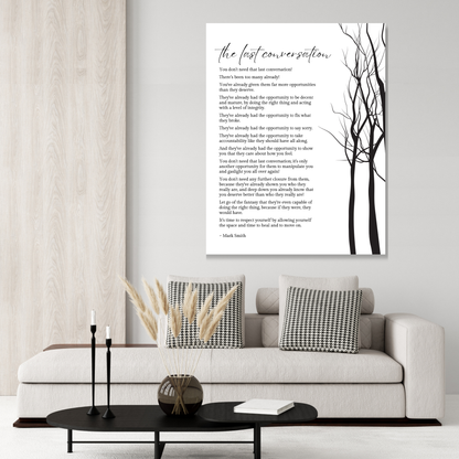 The Last Conversation Canvas Wall Art Print