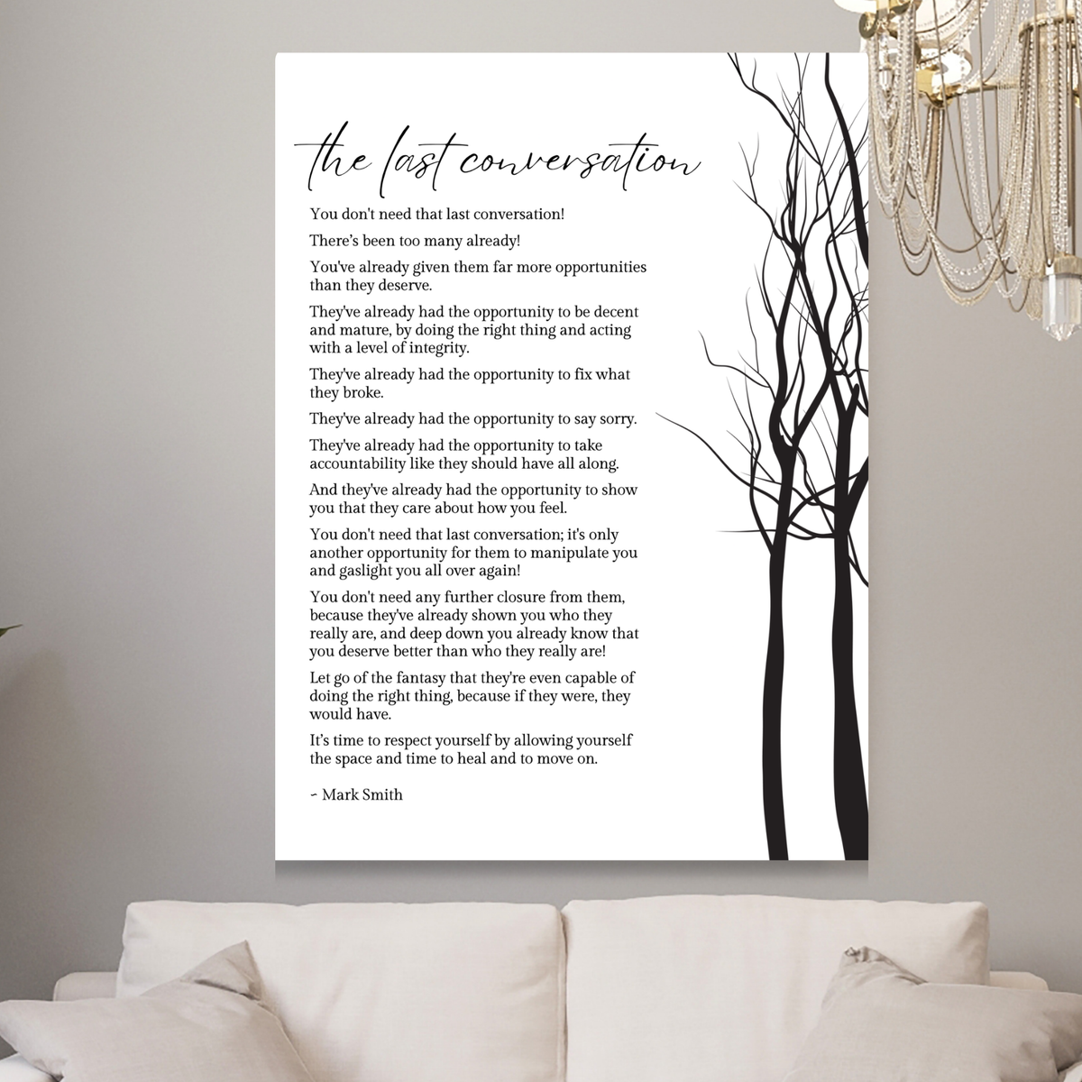 The Last Conversation Canvas Wall Art Print