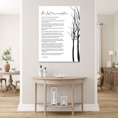 The Last Conversation Canvas Wall Art Print
