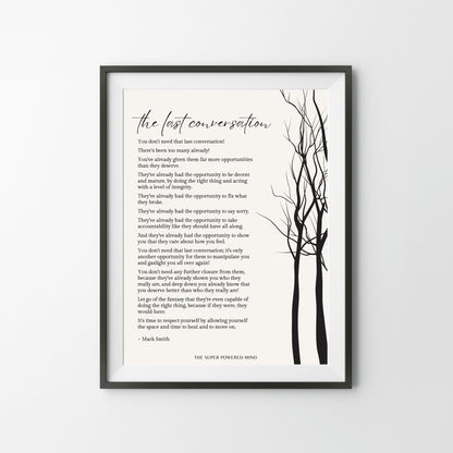 The Last Conversation (Beige) Wall Art Print