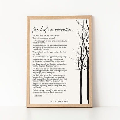 The Last Conversation (Beige) Wall Art Print