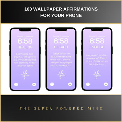 100 Affirmations Wallpapers For Your Phone - Lavender Edition