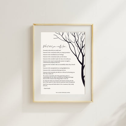 What Did You Really Lose (Beige) Wall Art Print