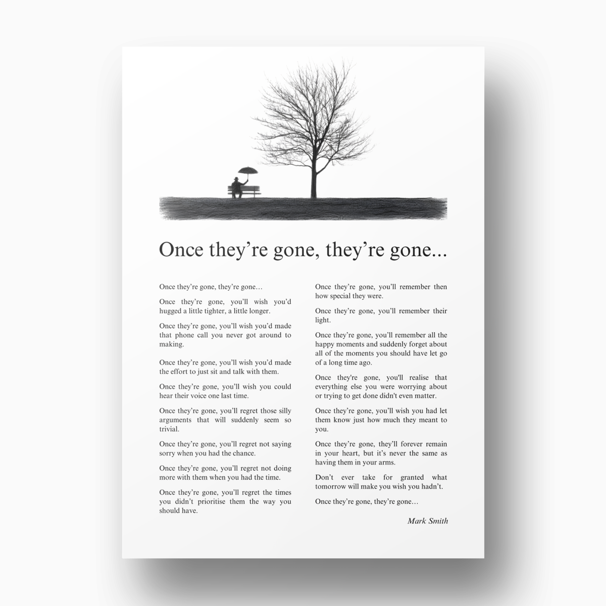 When They're Gone, They're Gone Canvas Wall Art Print