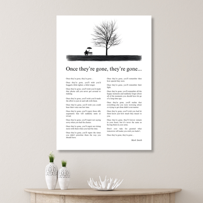 When They're Gone, They're Gone Canvas Wall Art Print