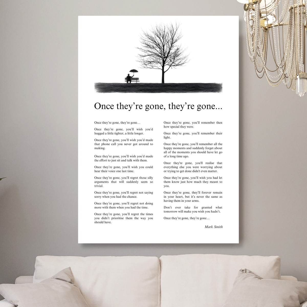 When They're Gone, They're Gone Canvas Wall Art Print