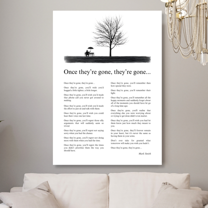 When They're Gone, They're Gone Canvas Wall Art Print