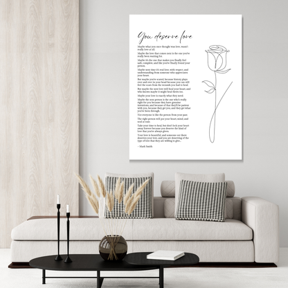 You Deserve Love Canvas Wall Art Print